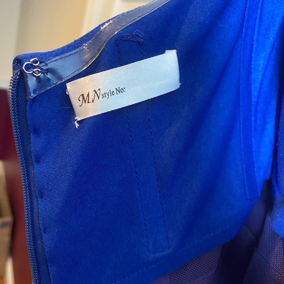 Royal Blue Mermaid Fishtail Prom Pageant Dress NWT - Picture 6 of 8